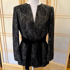 Linda Allard Ellen Tracy Jacquard Paisley Jacket - Size 8P